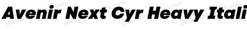 Avenir Next Cyr Heavy Italic字体转换